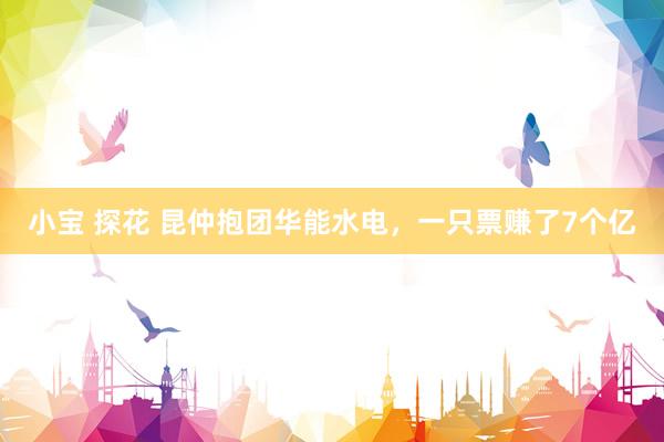 小宝 探花 昆仲抱团华能水电,一只票赚了7个亿