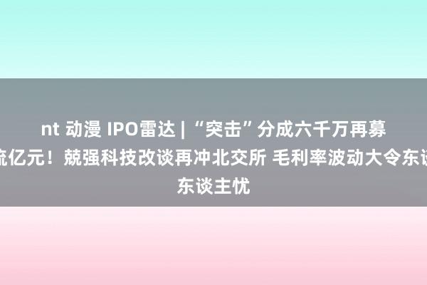 nt 动漫 IPO雷达 | “突击”分成六千万再募资补流亿元！兢强科技改谈再冲北交所 毛利率波动大令东谈主忧