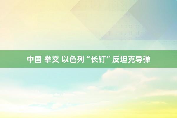 中国 拳交 以色列“长钉”反坦克导弹