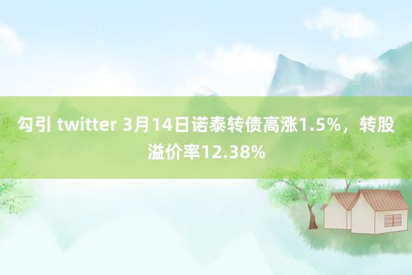 勾引 twitter 3月14日诺泰转债高涨1.5%，转股溢价率12.38%
