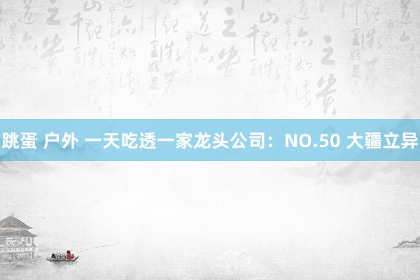 跳蛋 户外 一天吃透一家龙头公司：NO.50 大疆立异
