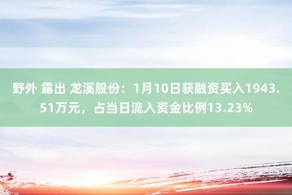 野外 露出 龙溪股份：1月10日获融资买入1943.51万元，占当日流入资金比例13.23%
