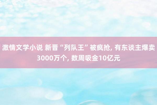 激情文学小说 新晋“列队王”被疯抢， 有东谈主爆卖3000万个， 数周吸金10亿元