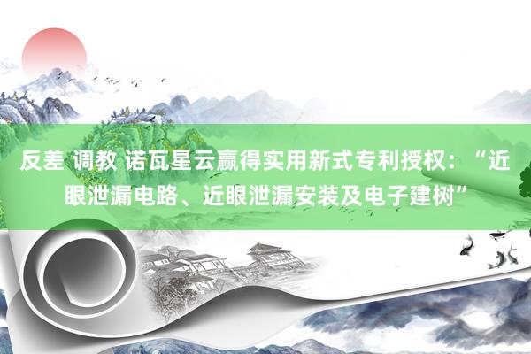 反差 调教 诺瓦星云赢得实用新式专利授权：“近眼泄漏电路、近眼泄漏安装及电子建树”