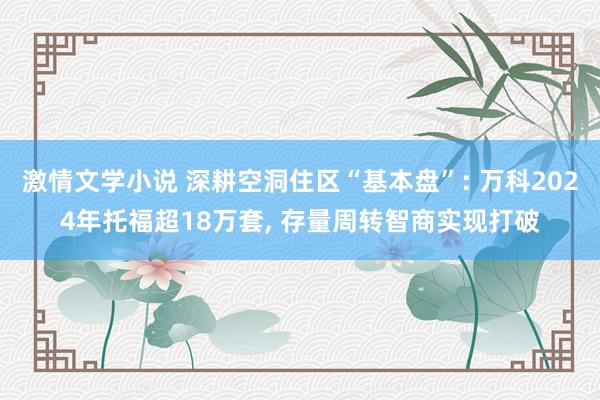 激情文学小说 深耕空洞住区“基本盘”: 万科2024年托福超18万套， 存量周转智商实现打破
