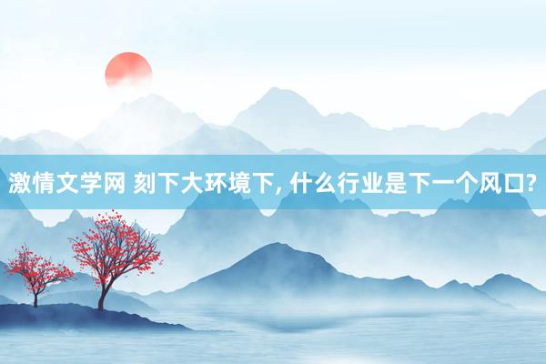 激情文学网 刻下大环境下， 什么行业是下一个风口?