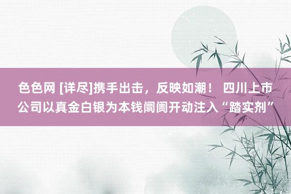 色色网 [详尽]携手出击，反映如潮！ 四川上市公司以真金白银为本钱阛阓开动注入“踏实剂”