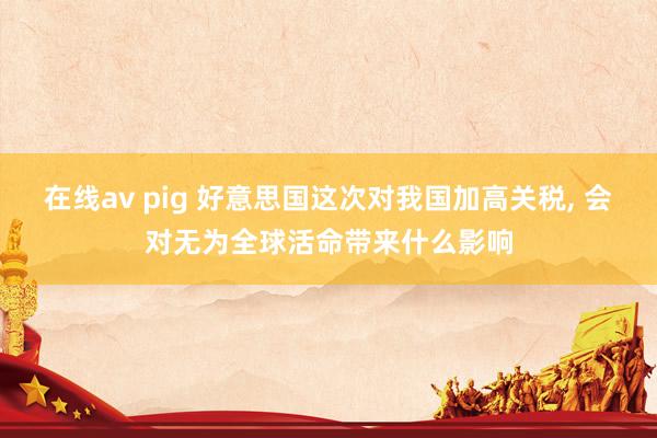 在线av pig 好意思国这次对我国加高关税， 会对无为全球活命带来什么影响