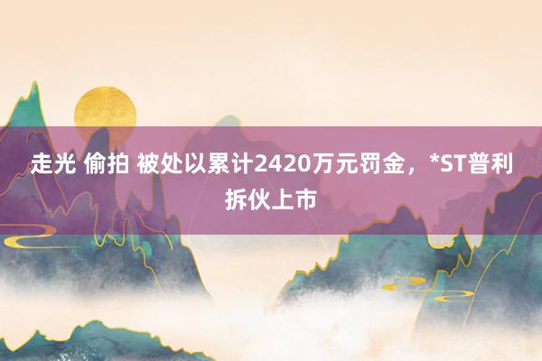 走光 偷拍 被处以累计2420万元罚金，*ST普利拆伙上市