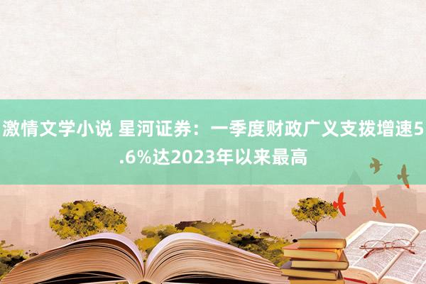 激情文学小说 星河证券：一季度财政广义支拨增速5.6%达2023年以来最高