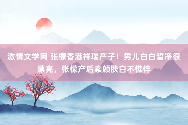 激情文学网 张檬香港祥瑞产子！男儿白白皙净很漂亮，张檬产后素颜肤白不憔悴