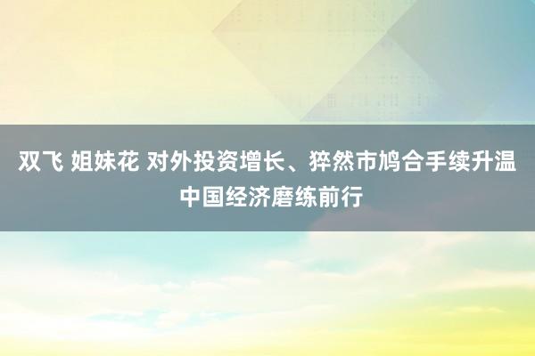 双飞 姐妹花 对外投资增长、猝然市鸠合手续升温 中国经济磨练前行